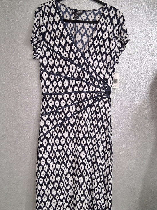 NWT Connected Apparel Black & White Dress    Size 14 - Picture 10 of 15